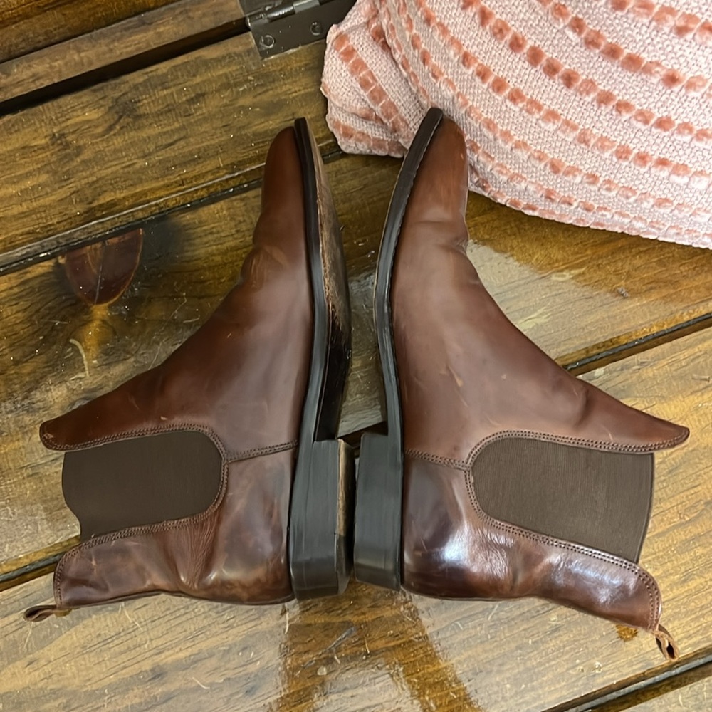 Cole Haan Chestnut Leather Ankle Booties - Picture 4 of 5